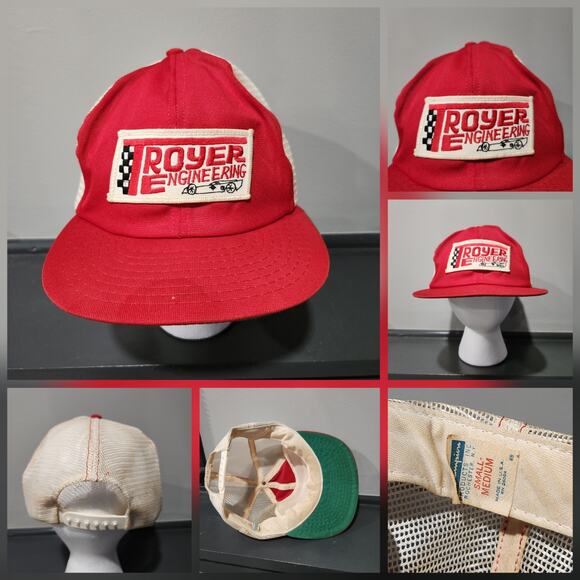 VTG 80s 90s Troyer Engineering Car Racing Snapback Trucker USA Small Medium